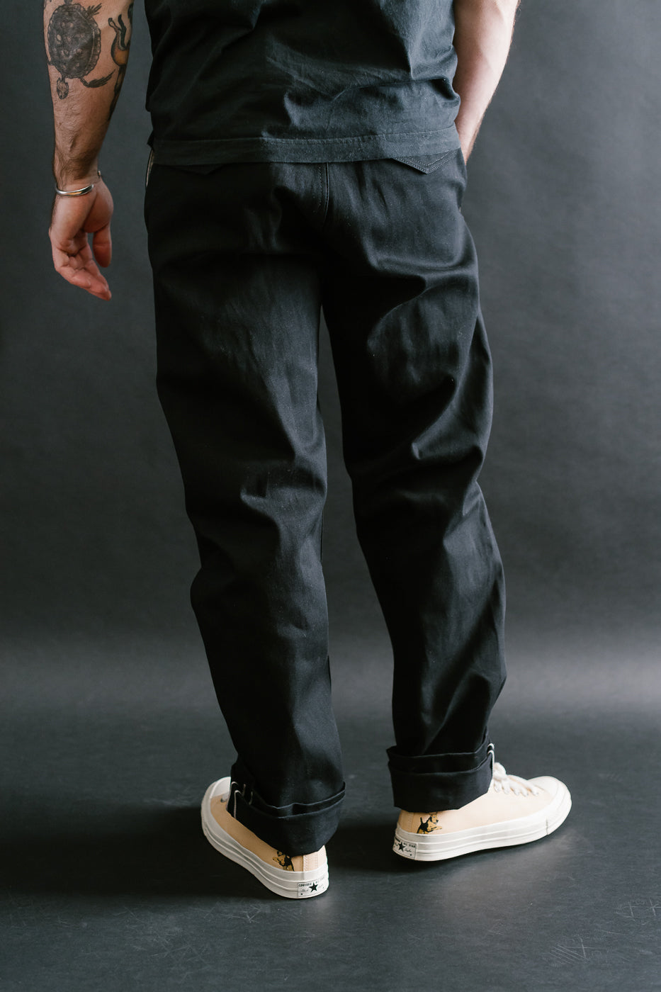 11oz Selvedge Officer Trouser High - Stealth