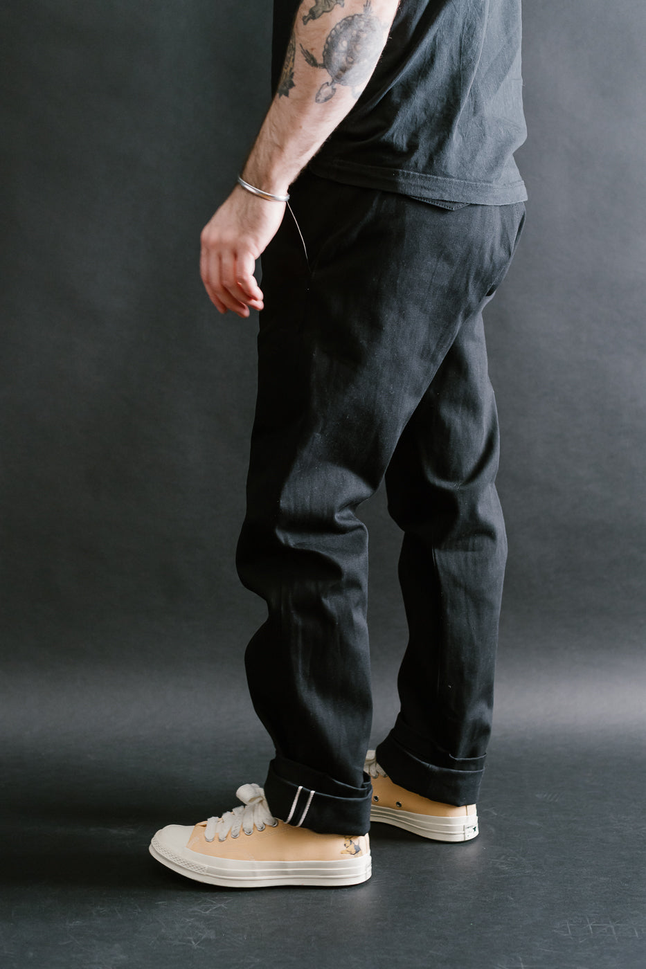 11oz Selvedge Officer Trouser High - Stealth