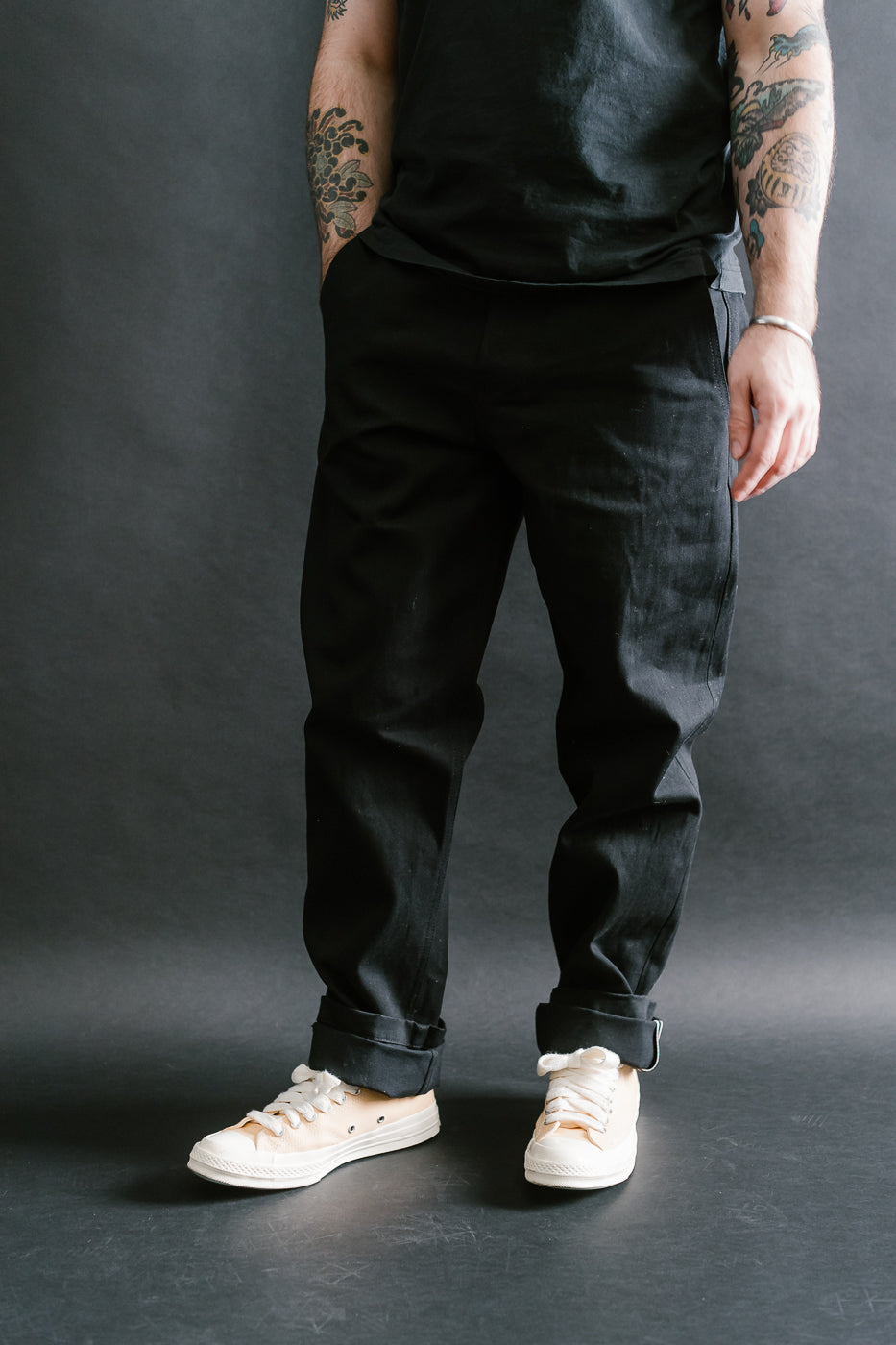 11oz Selvedge Officer Trouser High - Stealth