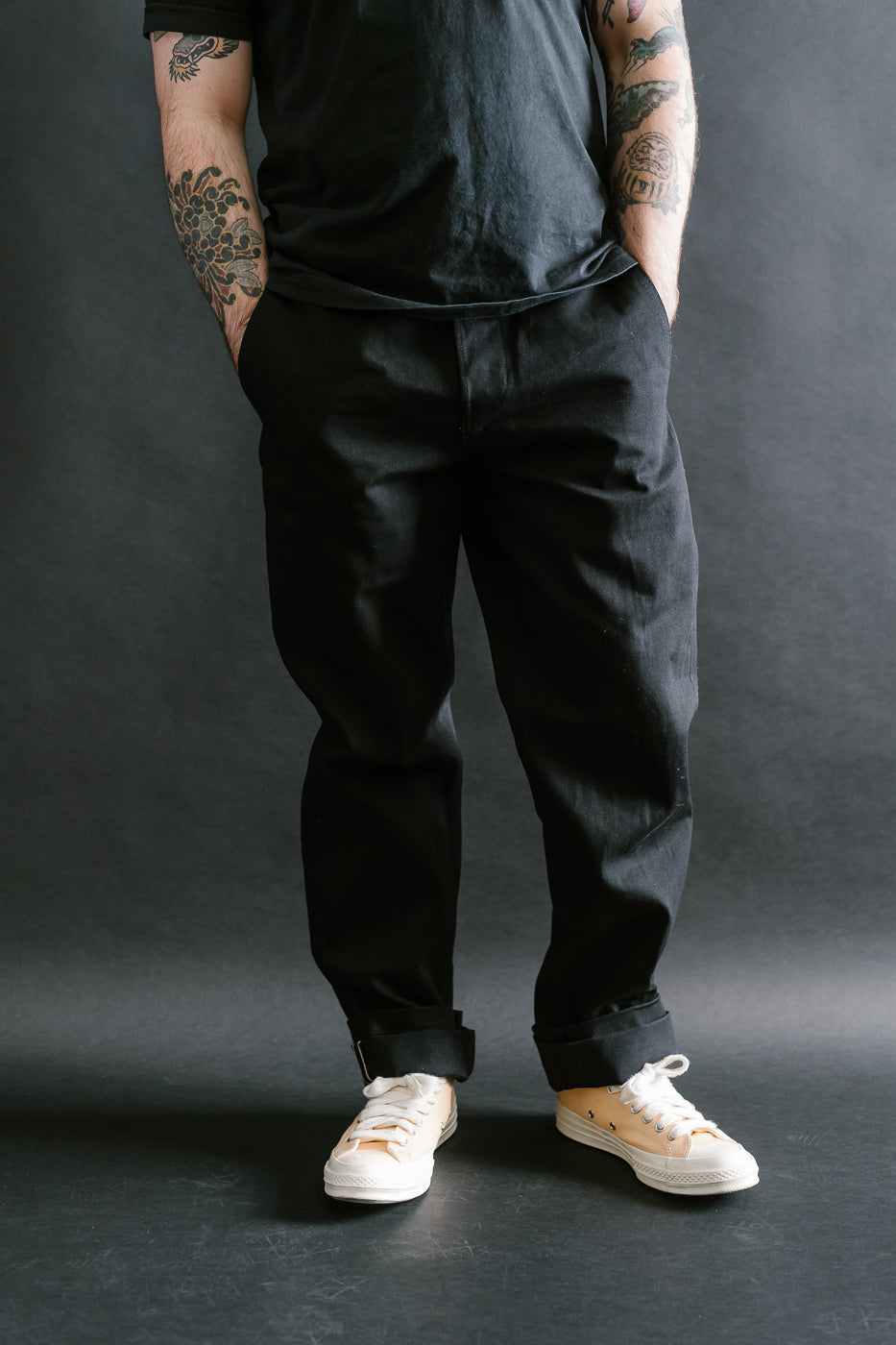 11oz Selvedge Officer Trouser High - Stealth