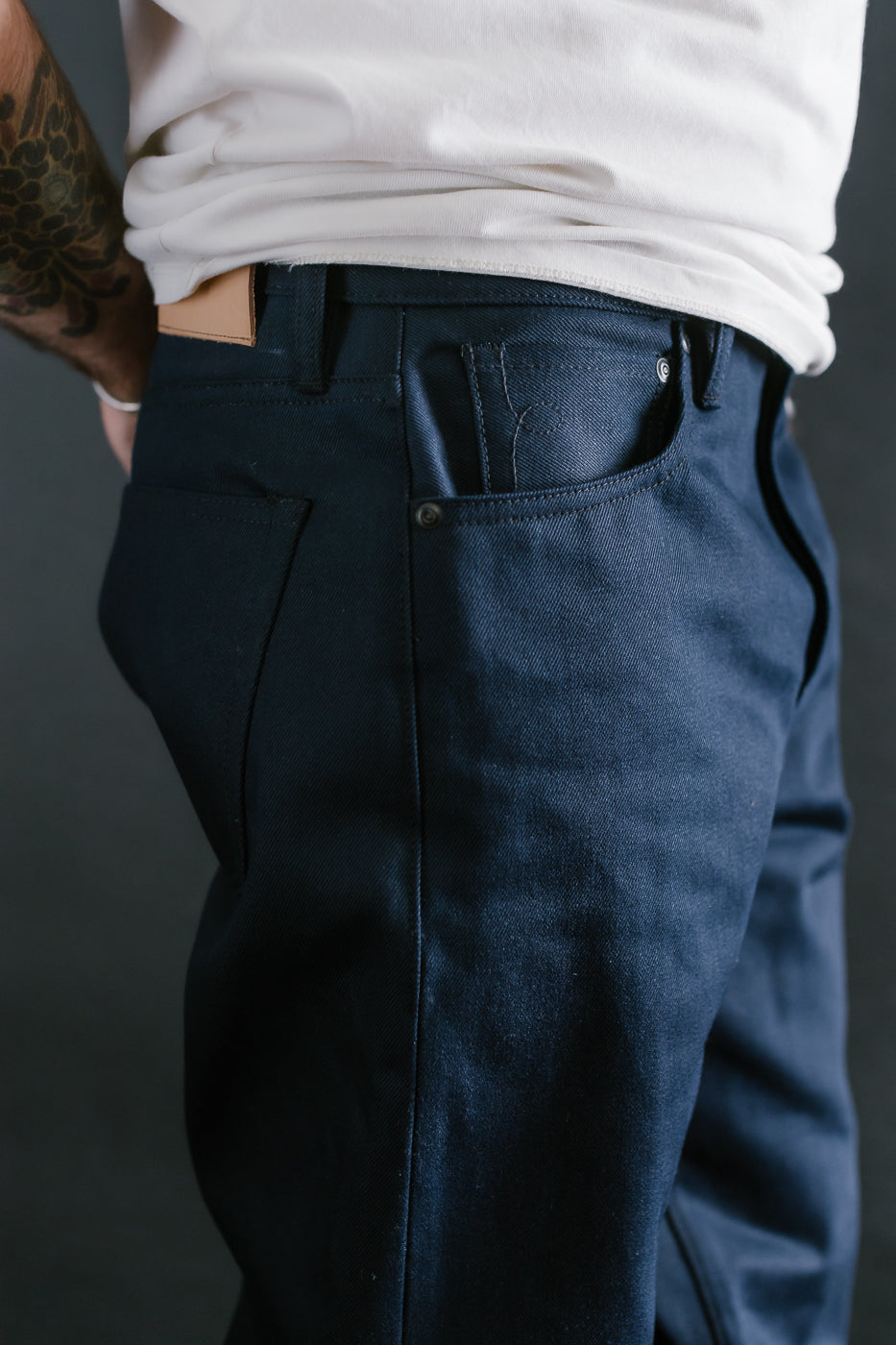 13.5oz - Selvedge Strider Pant - Indigo x Black