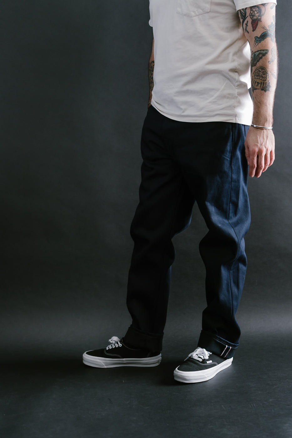 13.5oz - Selvedge Strider Pant - Indigo x Black