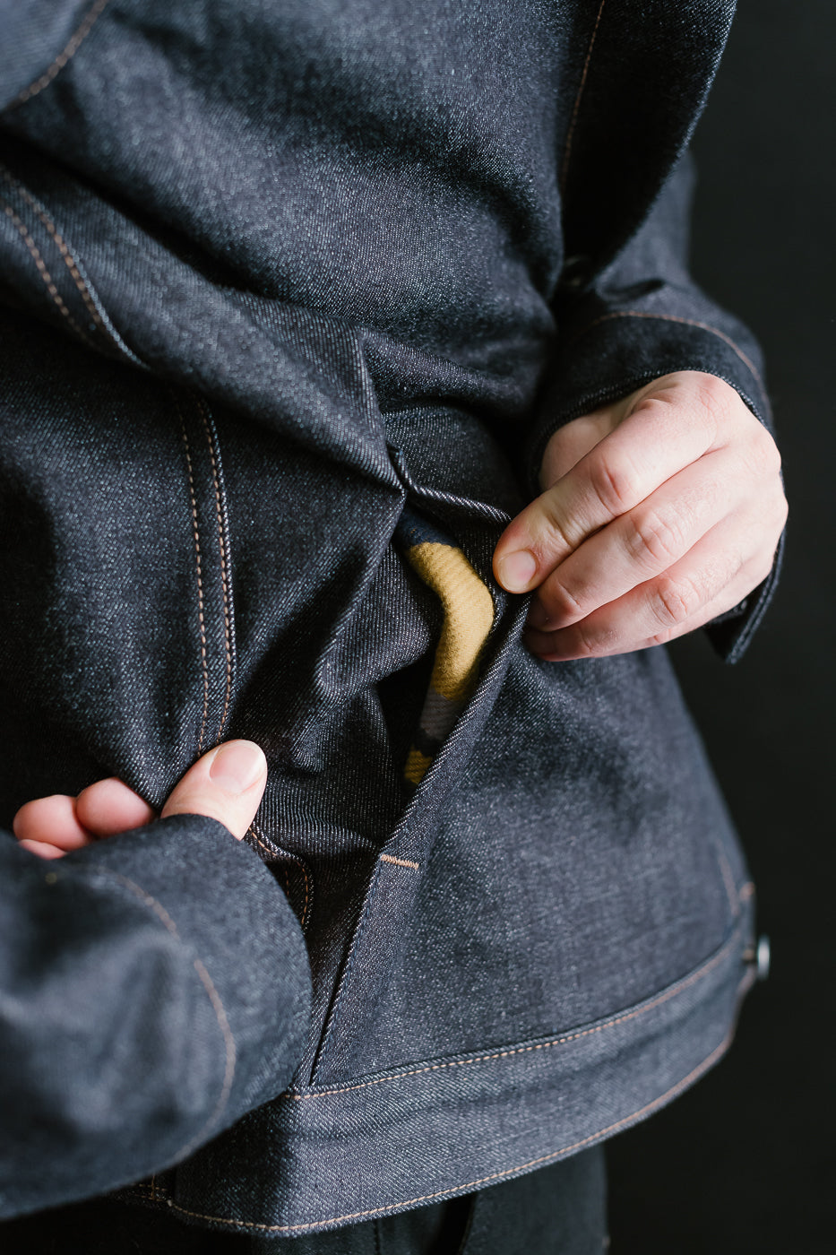 15oz Lined Selvedge Denim Supply Jacket - Indigo