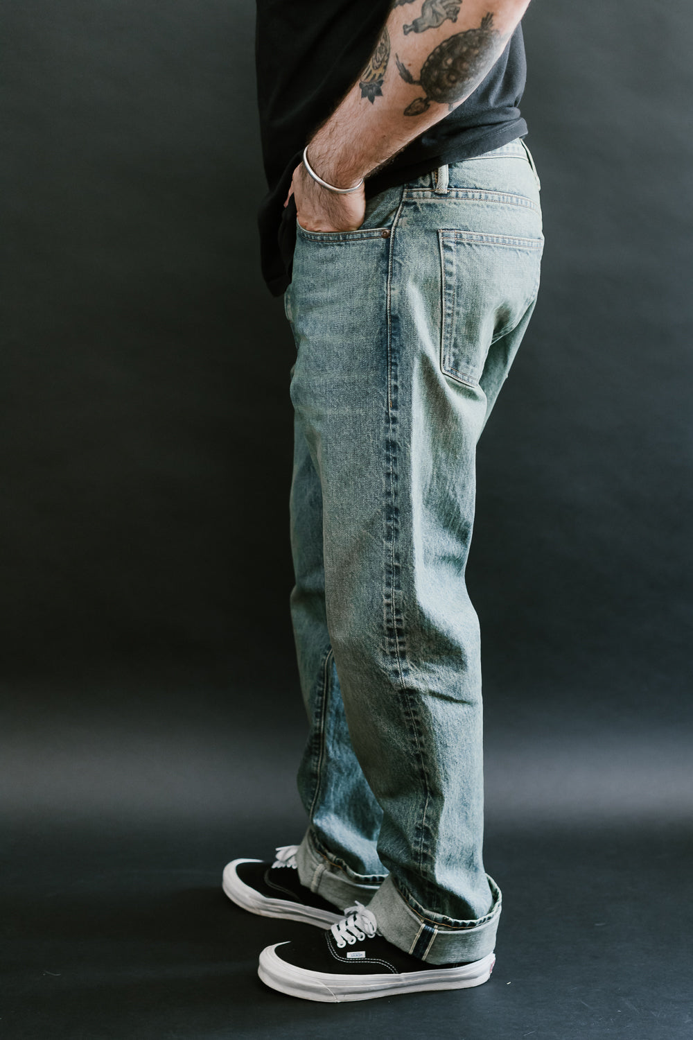 15oz - Washed Selvedge Strider Pant - Light Indigo