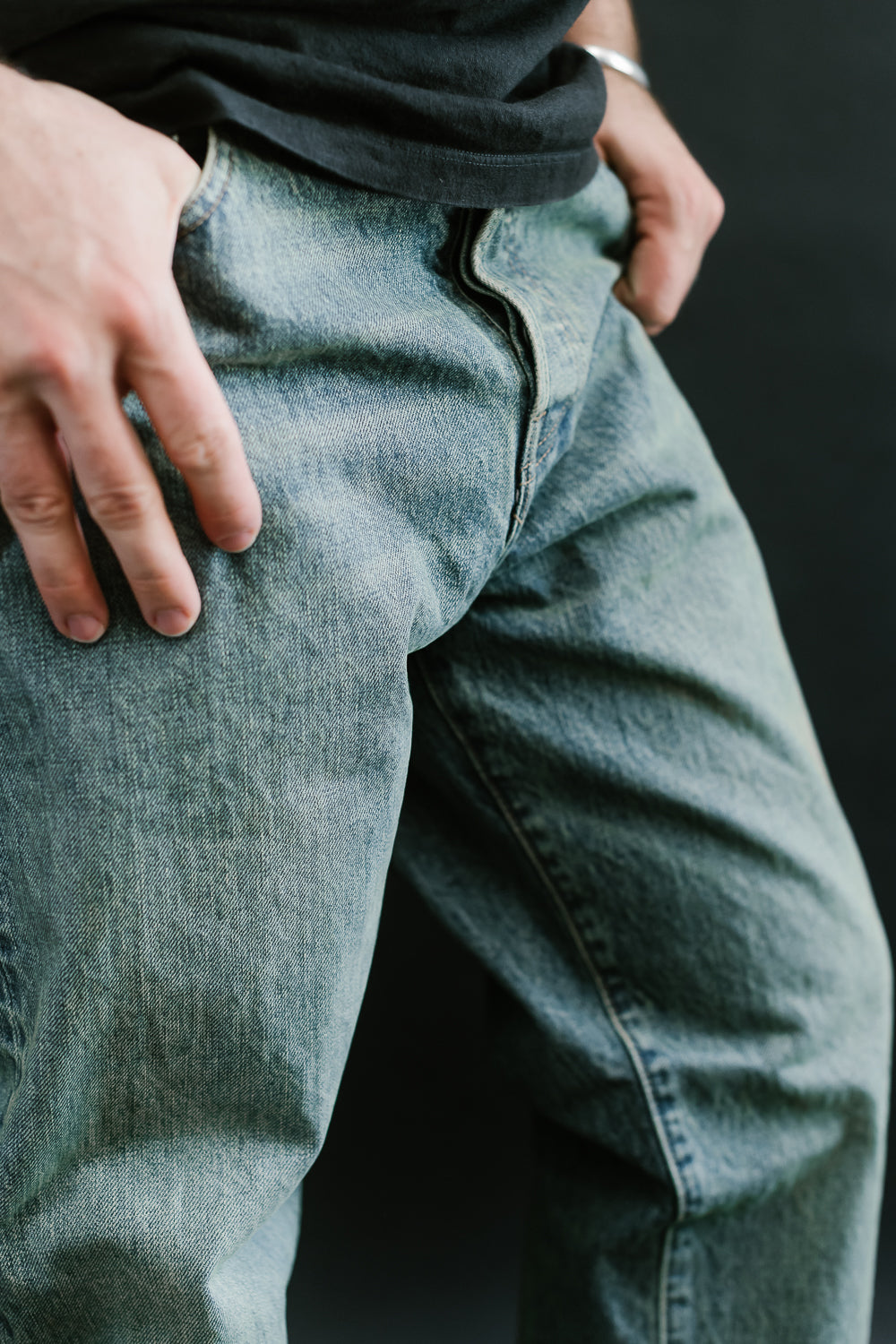 15oz - Washed Selvedge Strider Pant - Light Indigo