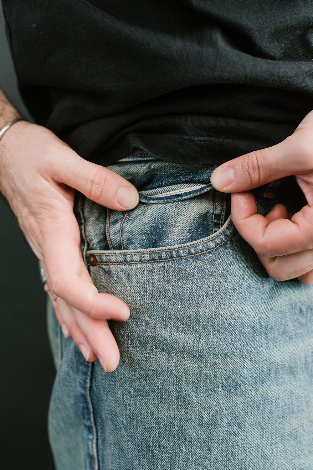 15oz - Washed Selvedge Strider Pant - Light Indigo