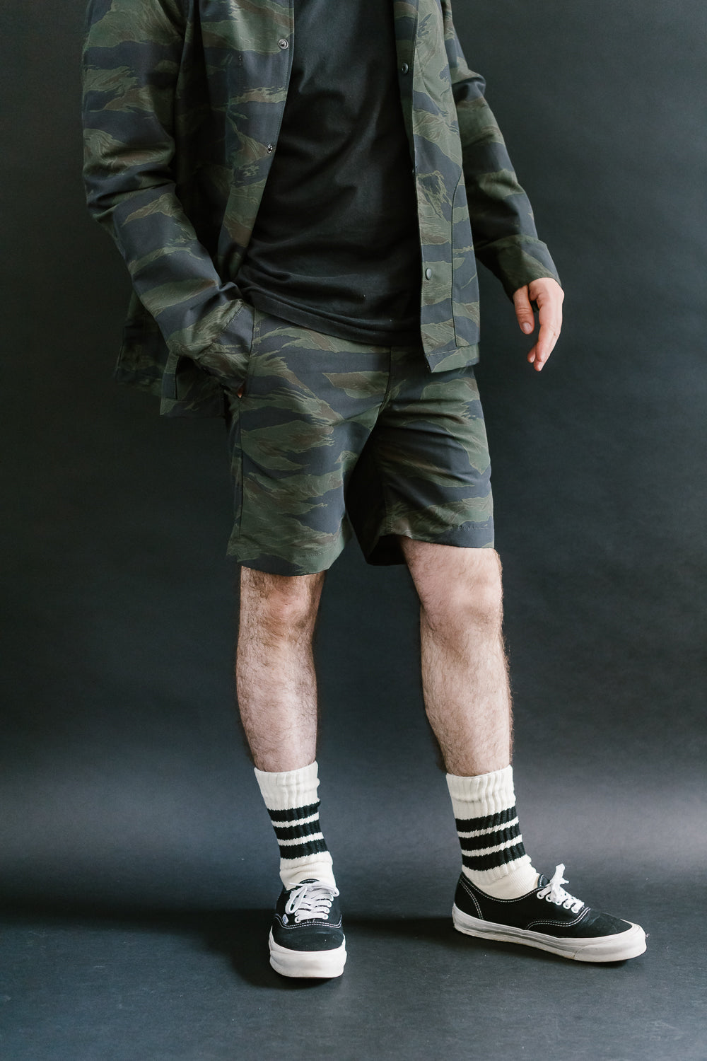 5oz - Fatigue Shorts - Green Tiger Camo