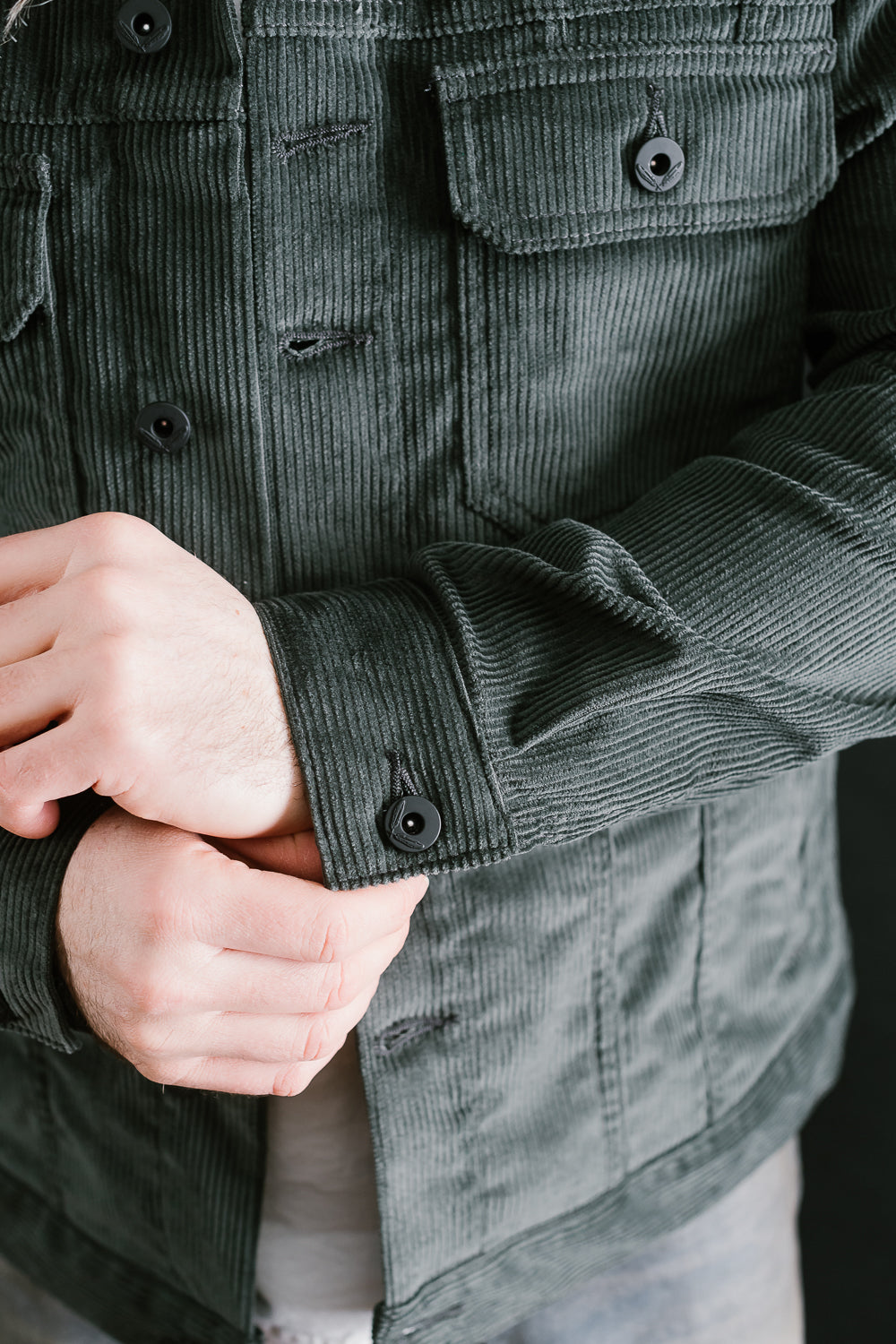 9oz Corduroy Cruiser Jacket - Grey