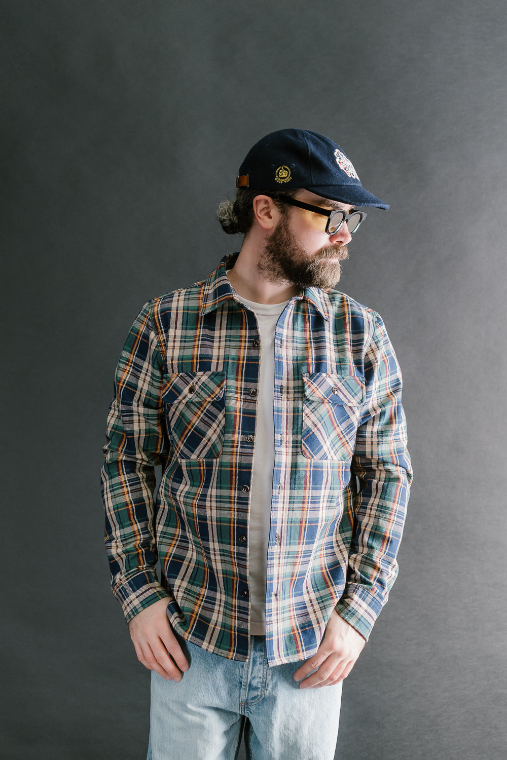 9oz University Plaid Field Shirt - Green