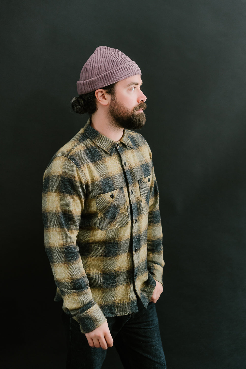 BM Shirt Plaid - Gold Ombre