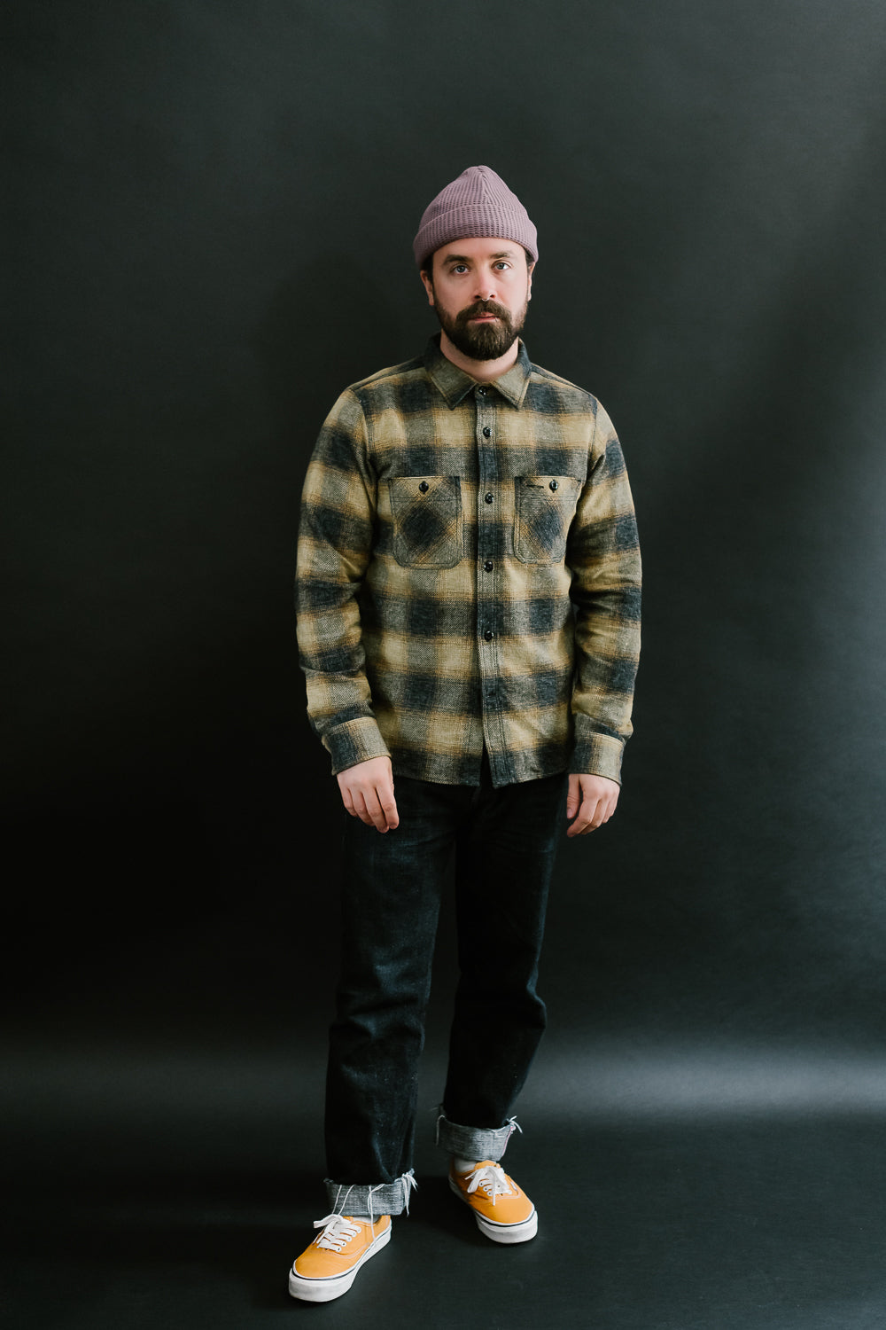 BM Shirt Plaid - Gold Ombre