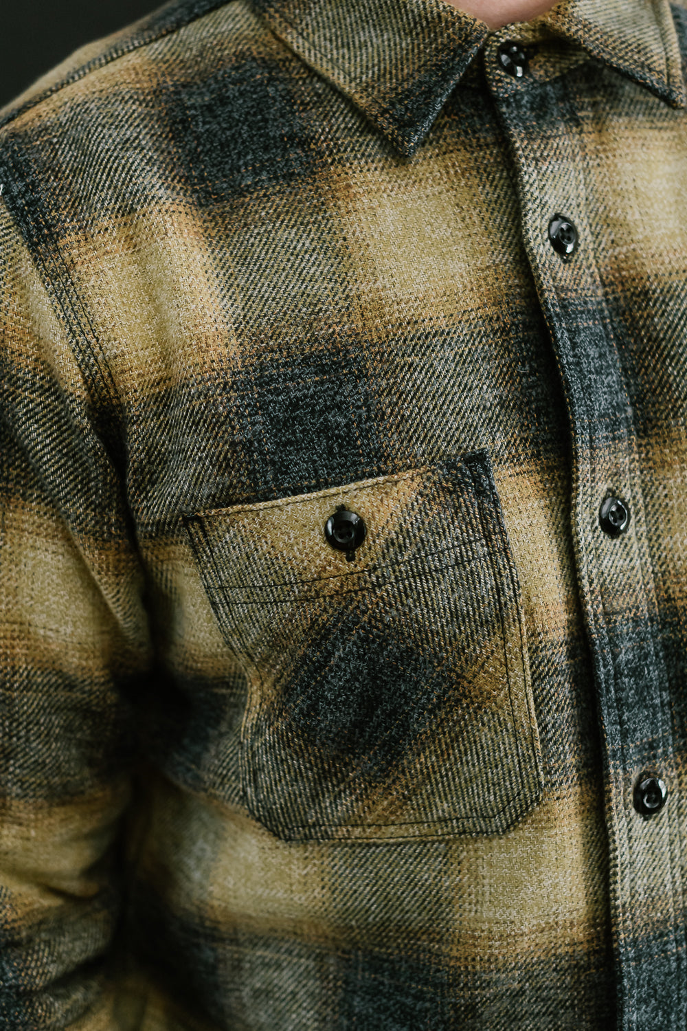 BM Shirt Plaid - Gold Ombre