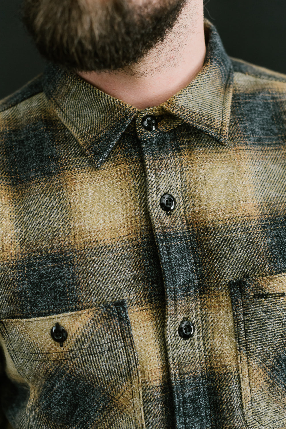 BM Shirt Plaid - Gold Ombre