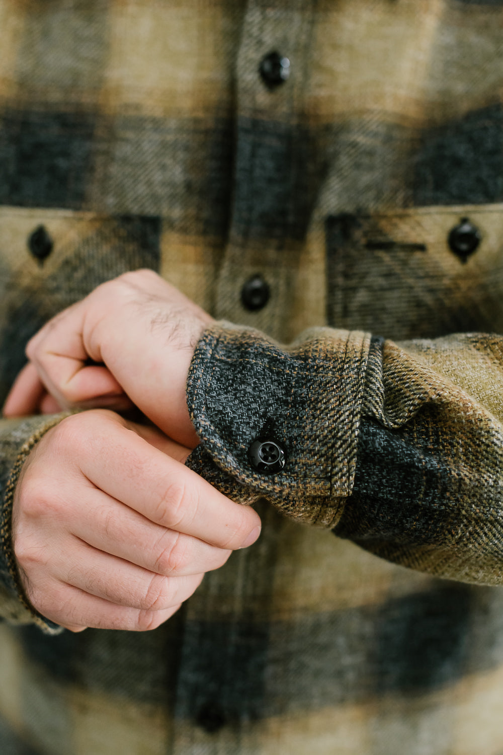 BM Shirt Plaid - Gold Ombre