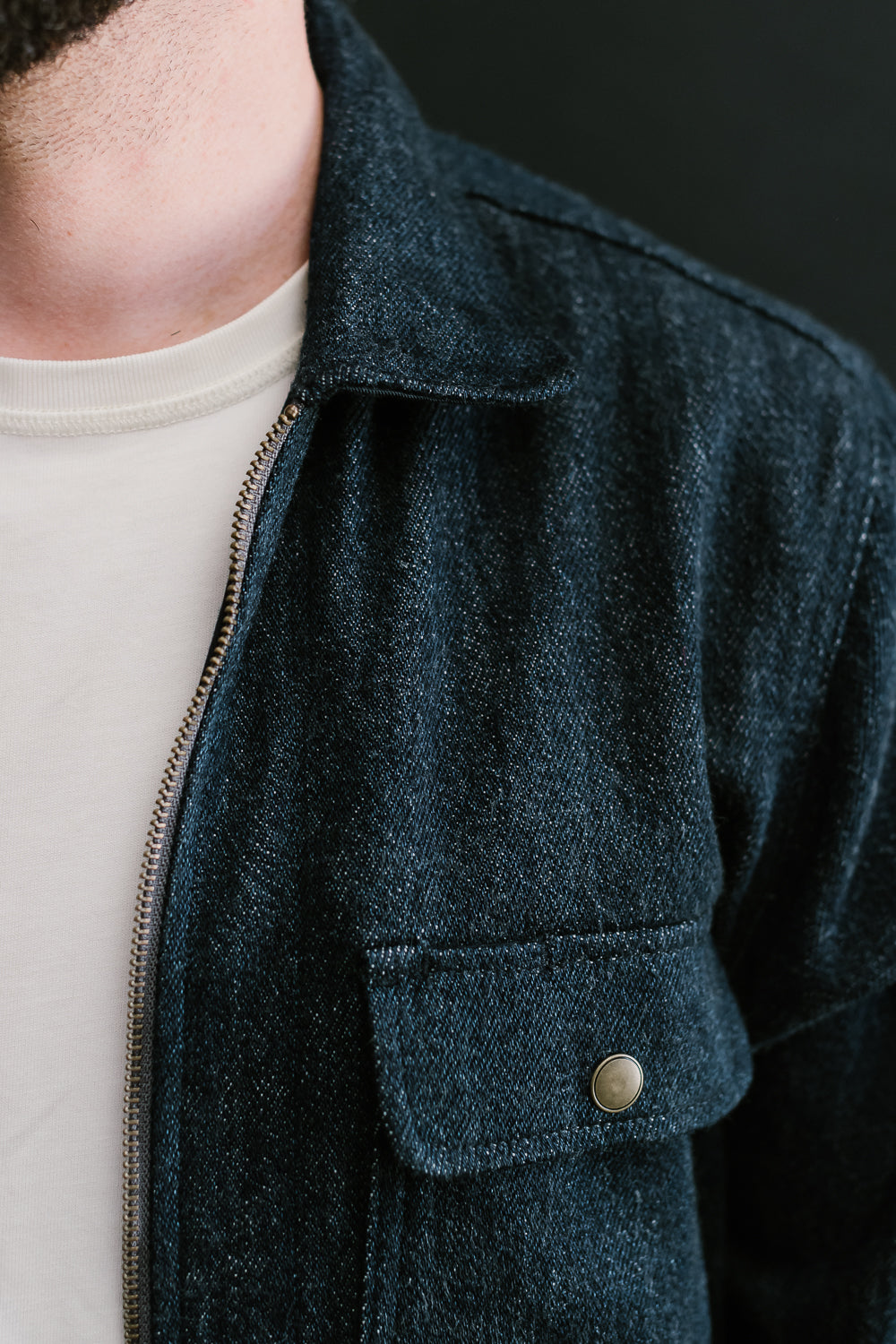 Field Jacket Knit Denim - Indigo