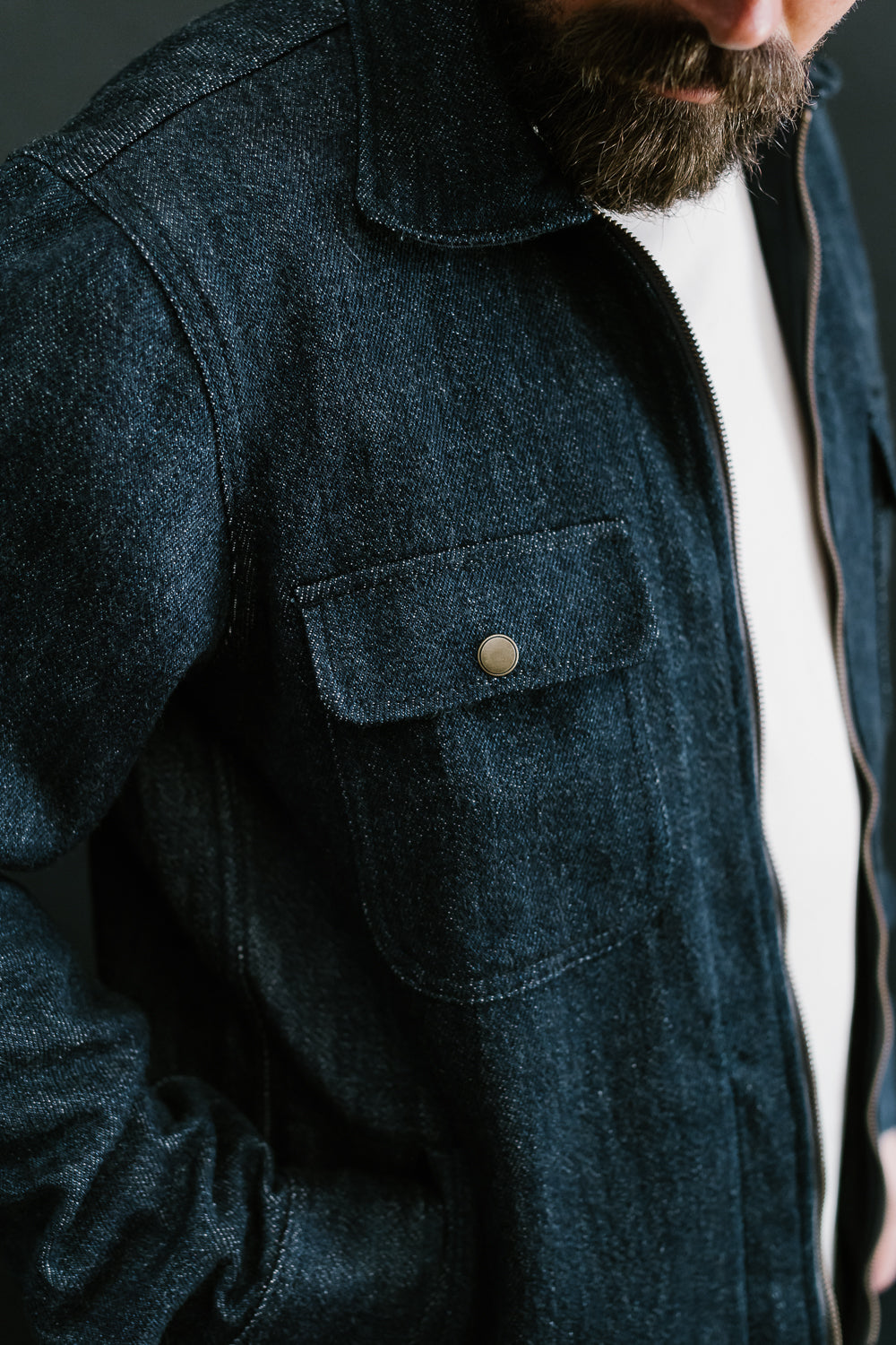 Field Jacket Knit Denim - Indigo