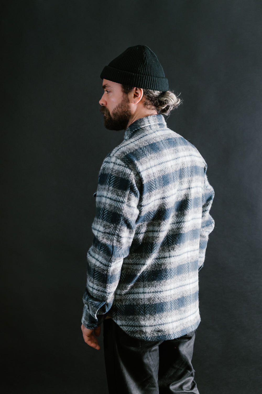 Field Jacket Wool Plaid - Navy