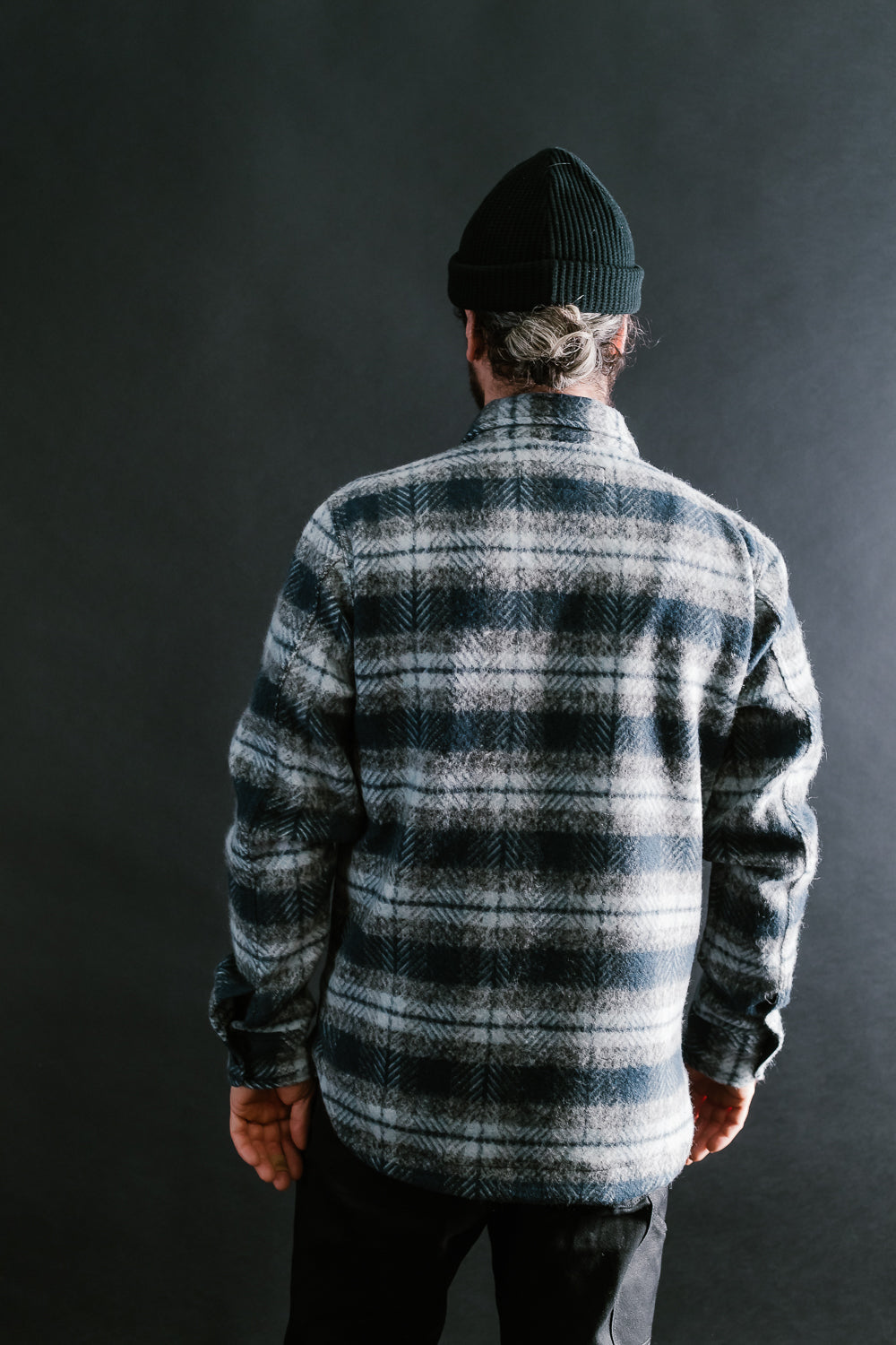 Field Jacket Wool Plaid - Navy