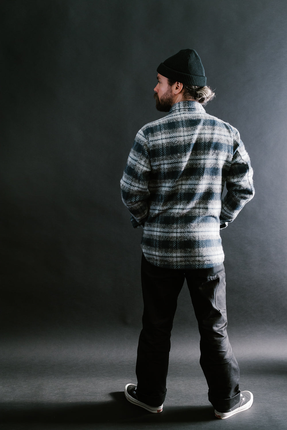 Field Jacket Wool Plaid - Navy