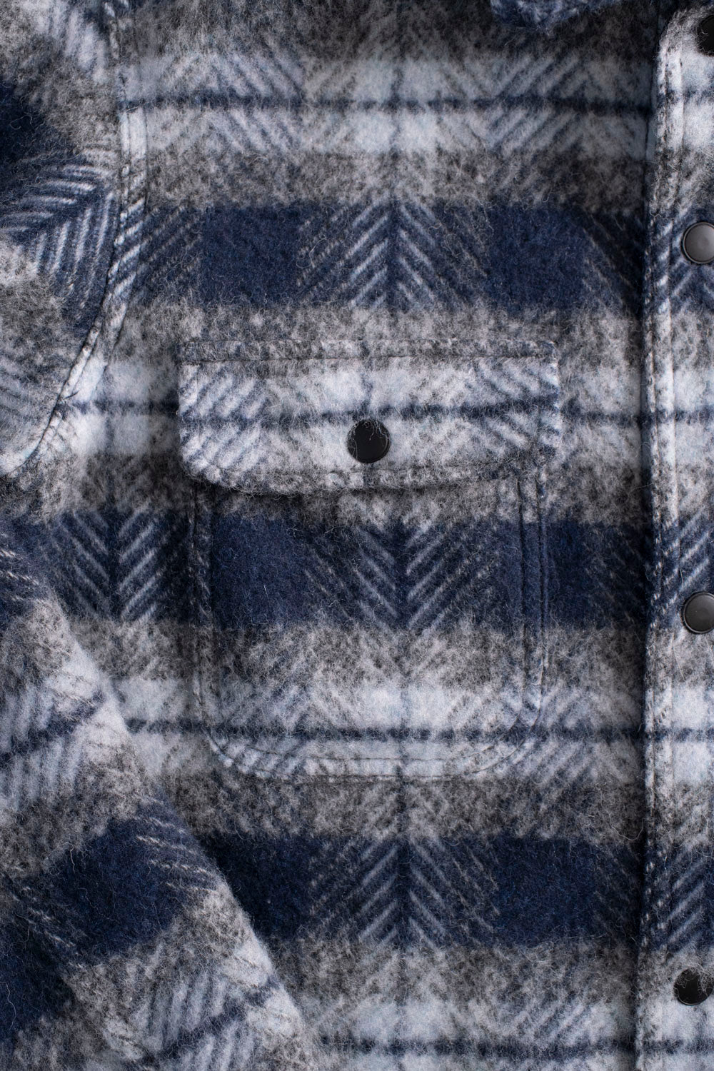 Field Jacket Wool Plaid - Navy