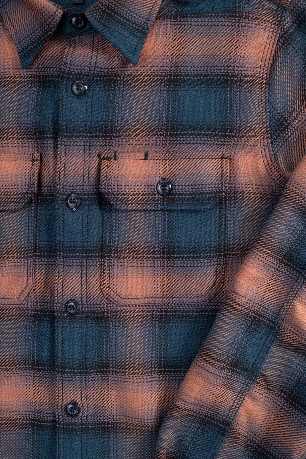 Field Shirt Plaid - Navy, Blush Ombré