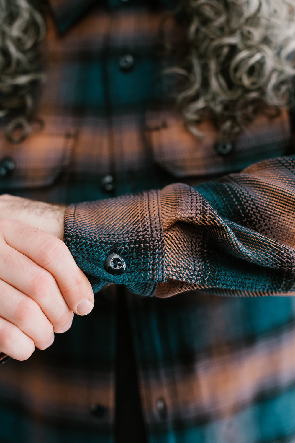 Field Shirt Plaid - Navy, Blush Ombré