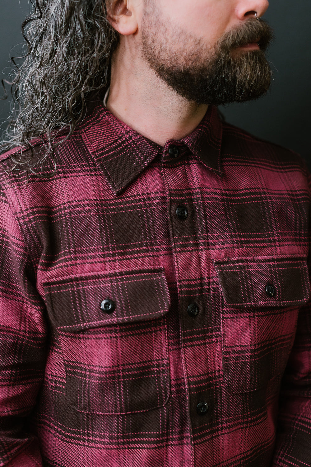 Field Shirt Plaid - Raspberry