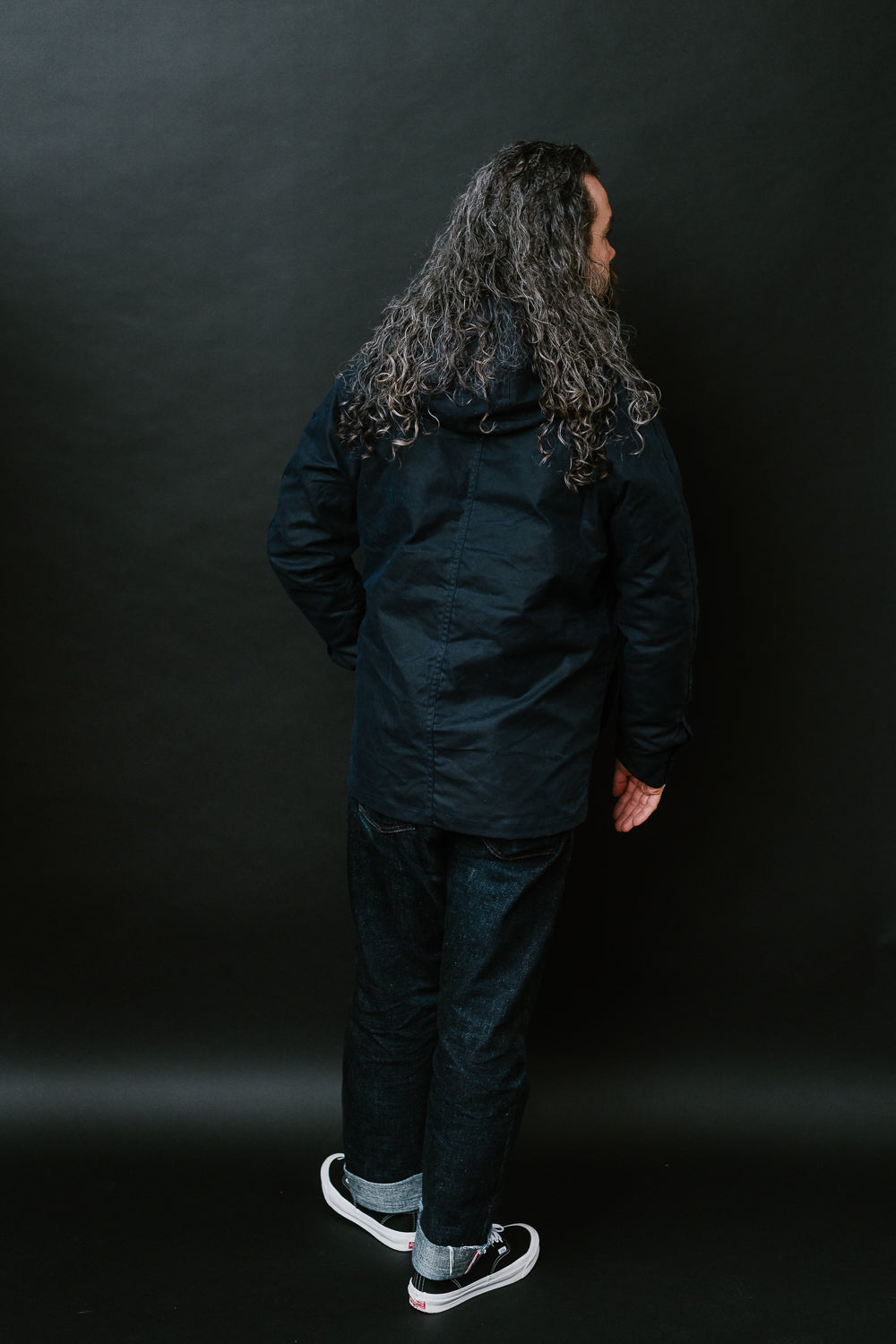 8.25oz Hooded Ridgeline Jacket - Waxed Navy