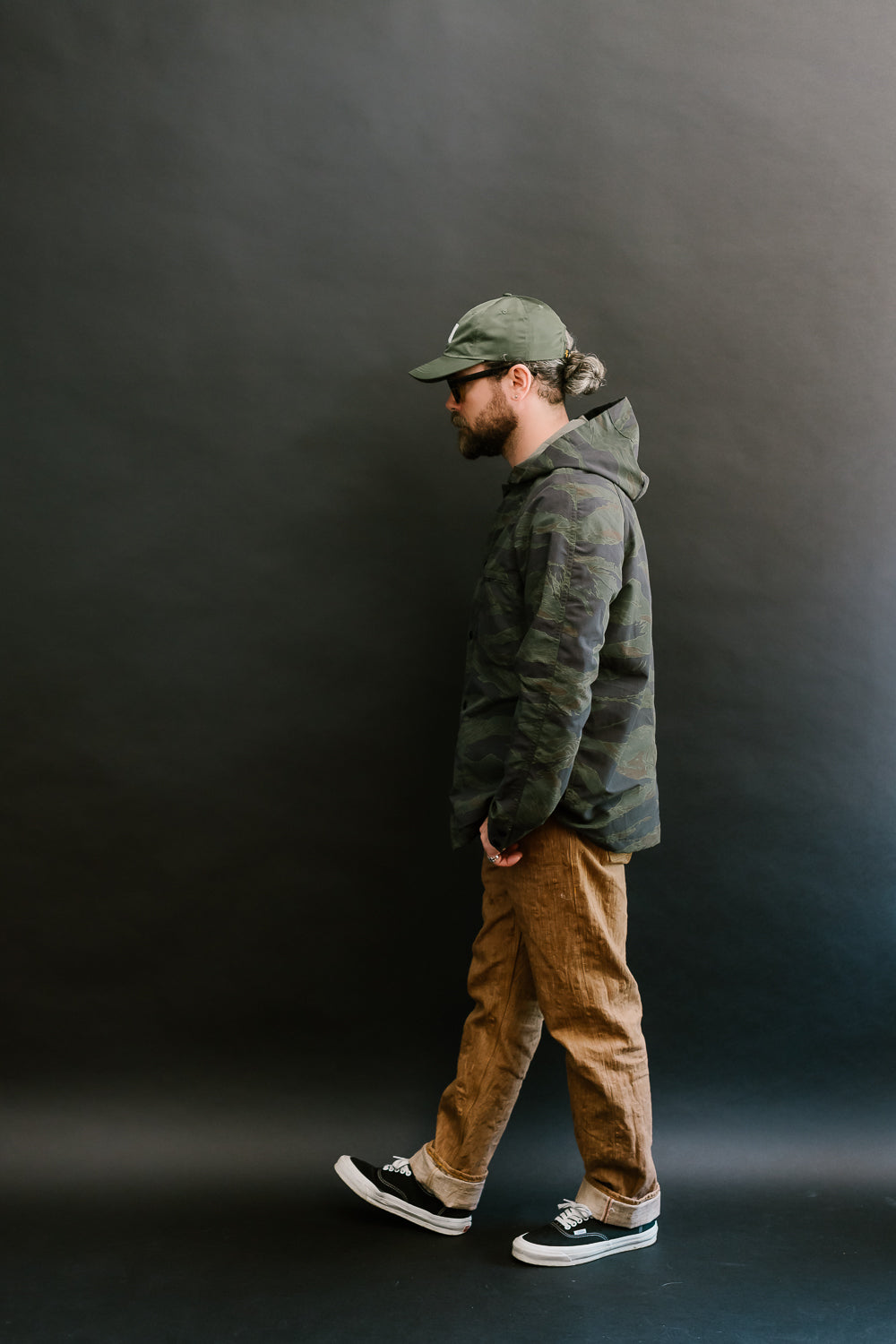 5oz Hooded Supply Jacket - Green Tiger Camo