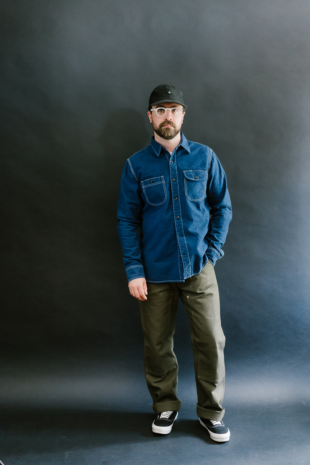 10oz Overdyed Work Shirt - Blue