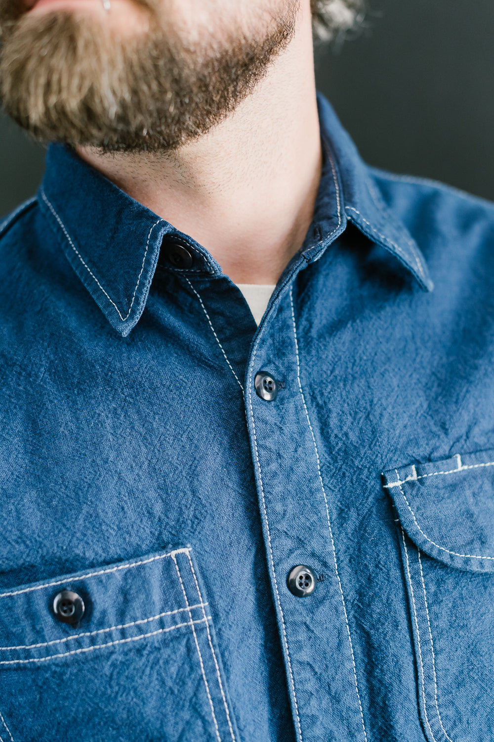 10oz Overdyed Work Shirt - Blue