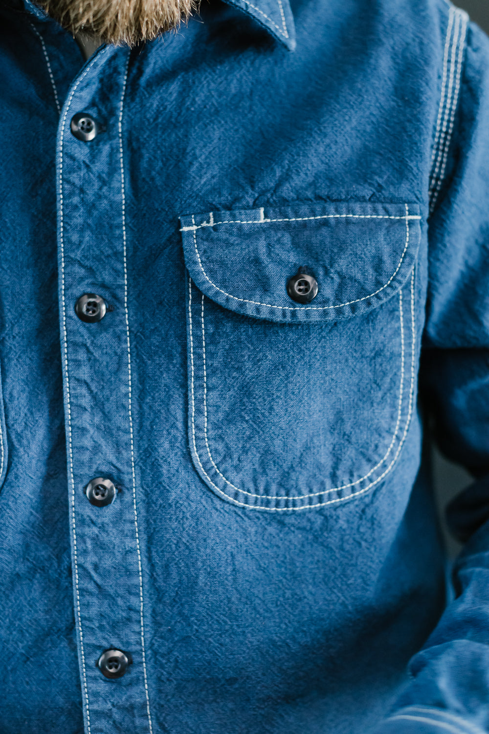 10oz Overdyed Work Shirt - Blue