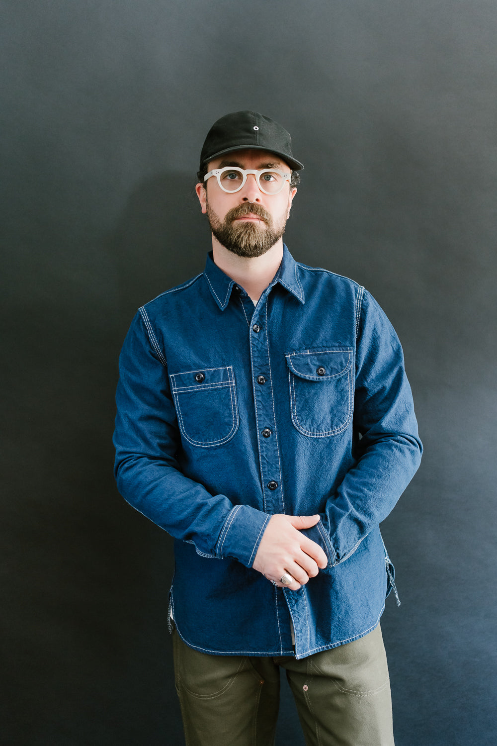 10oz Overdyed Work Shirt - Blue