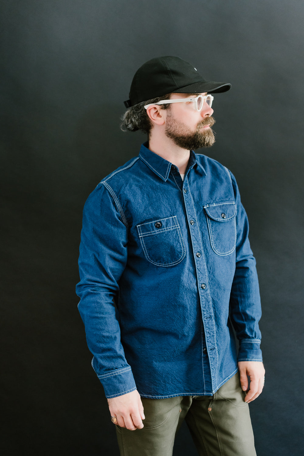 10oz Overdyed Work Shirt - Blue