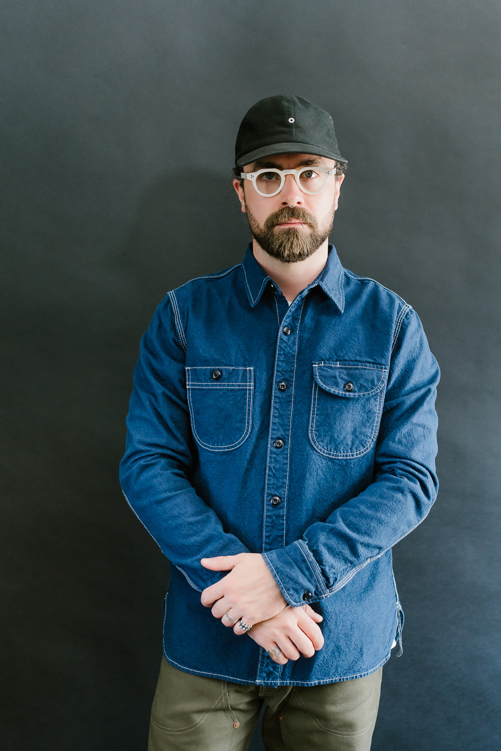 10oz Overdyed Work Shirt - Blue