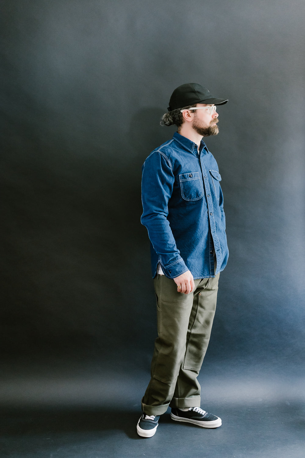 10oz Overdyed Work Shirt - Blue