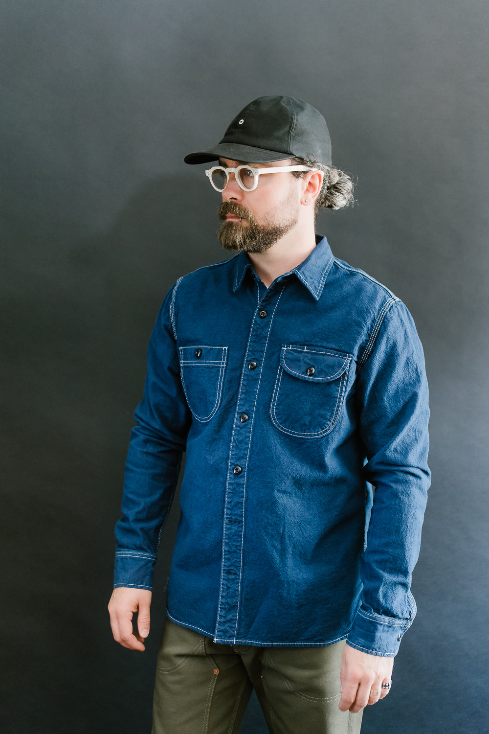 10oz Overdyed Work Shirt - Blue