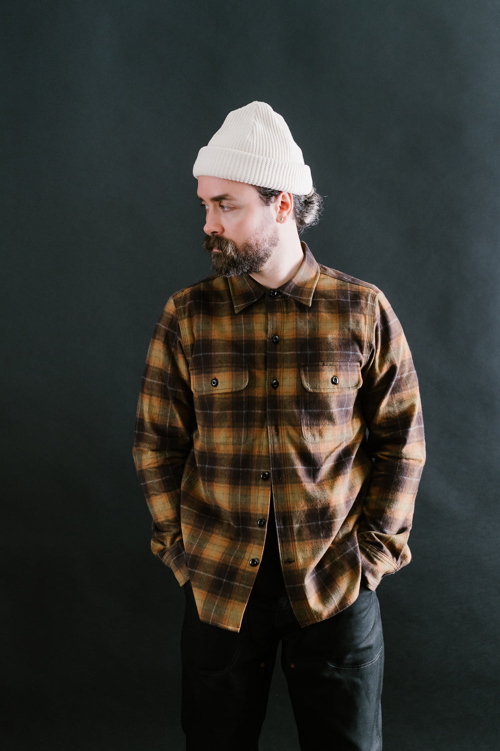 Field Shirt Brushed Plaid - Ombré Sienna