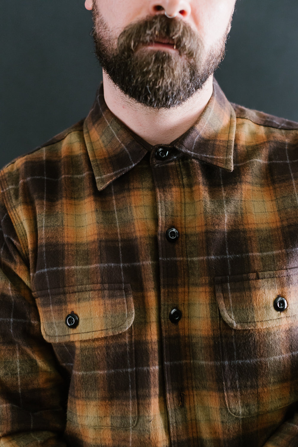 Field Shirt Brushed Plaid - Ombré Sienna