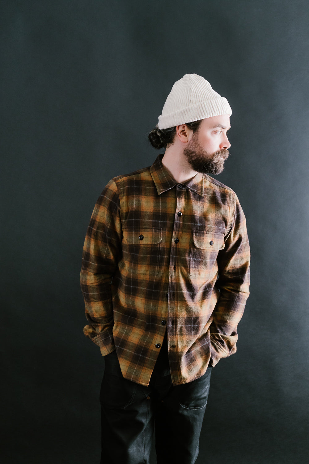 Field Shirt Brushed Plaid - Ombré Sienna