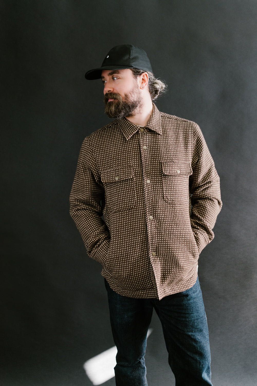 Field Shirt Lined Wool Dot - Brown