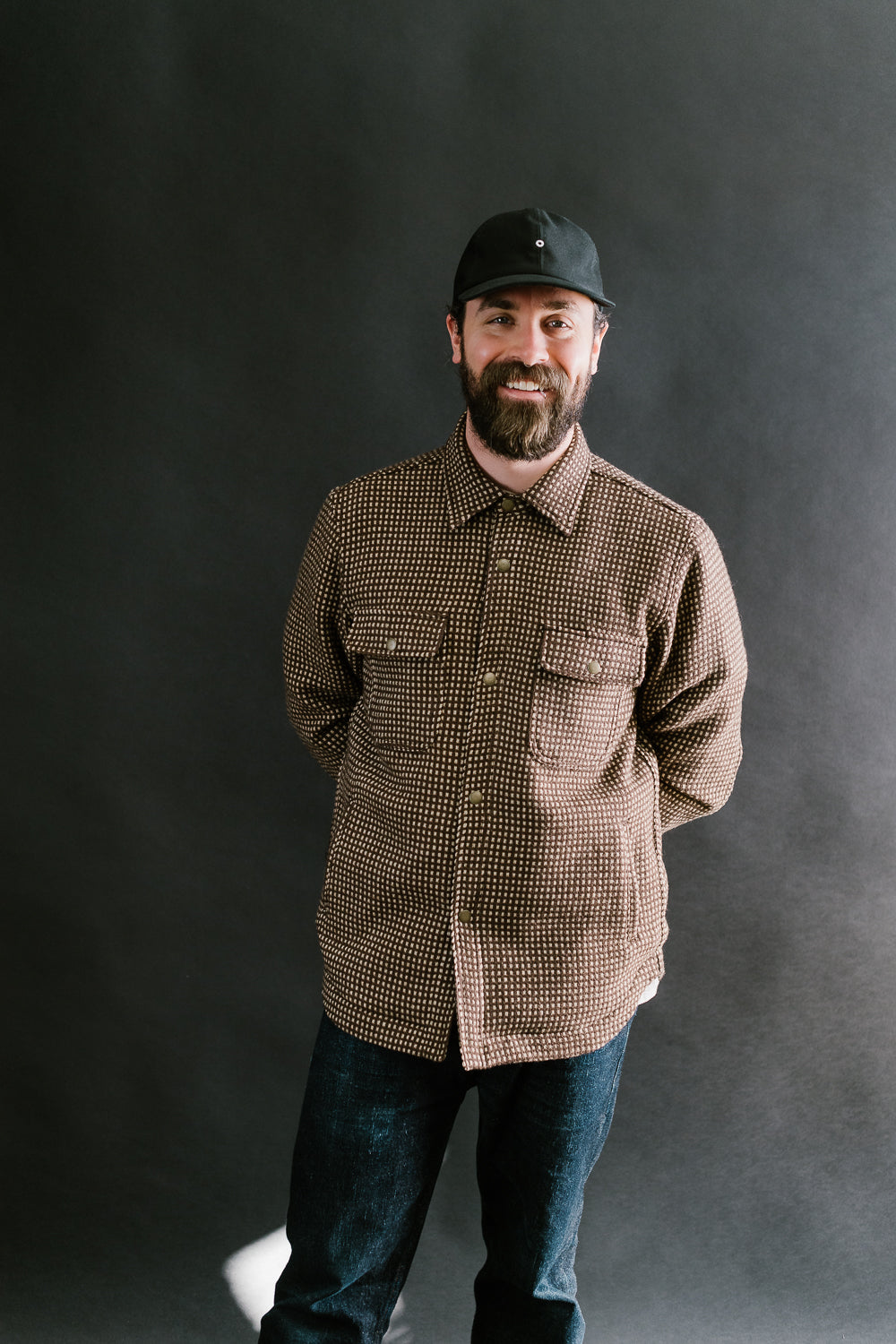 Field Shirt Lined Wool Dot - Brown