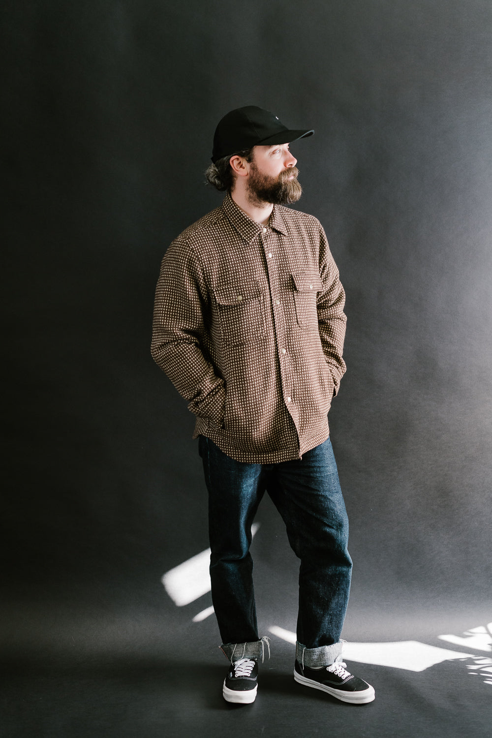 Field Shirt Lined Wool Dot - Brown