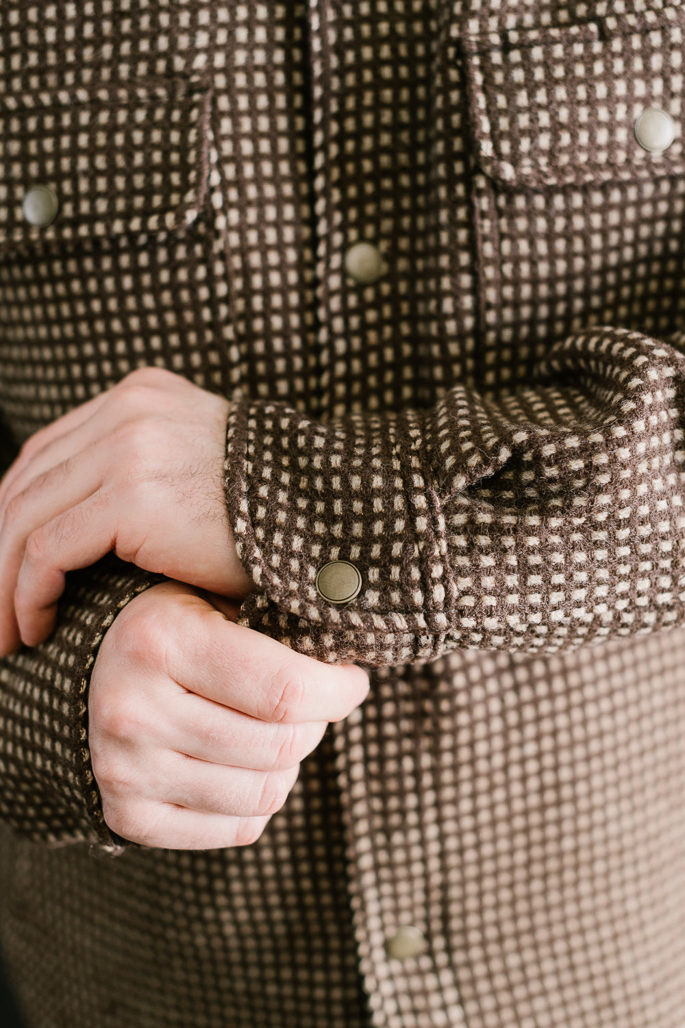 Field Shirt Lined Wool Dot - Brown