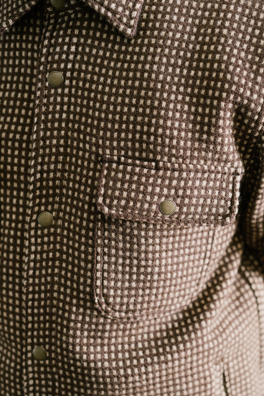 Field Shirt Lined Wool Dot - Brown