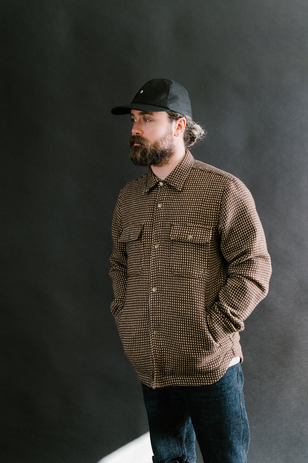 Field Shirt Lined Wool Dot - Brown