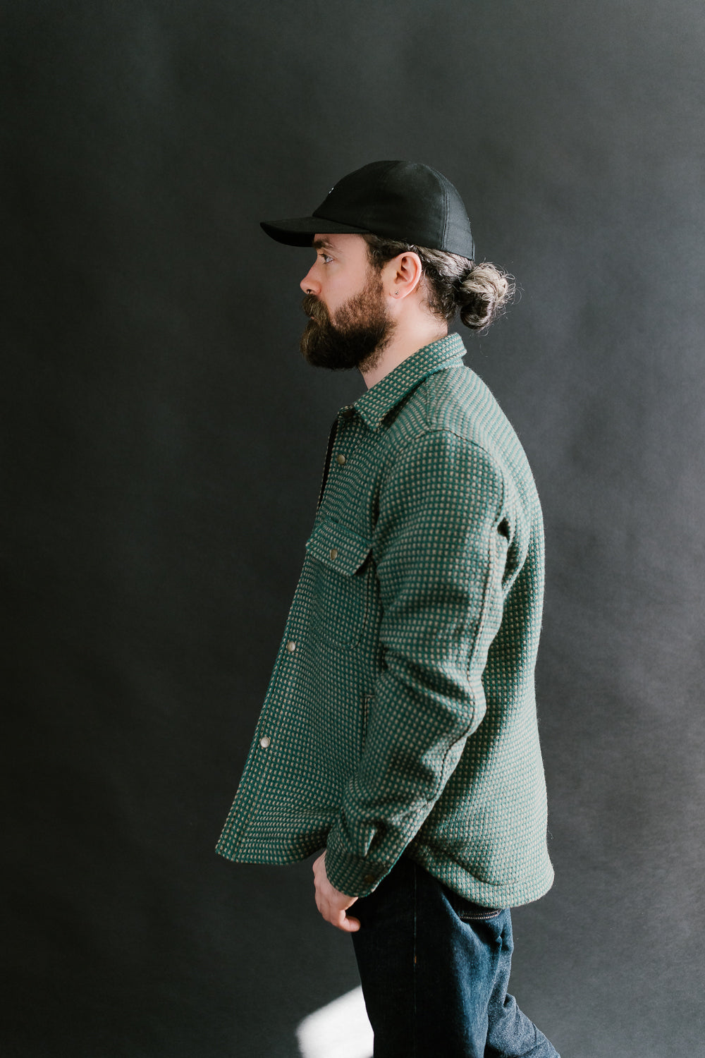 Field Shirt Lined Wool Dot - Green