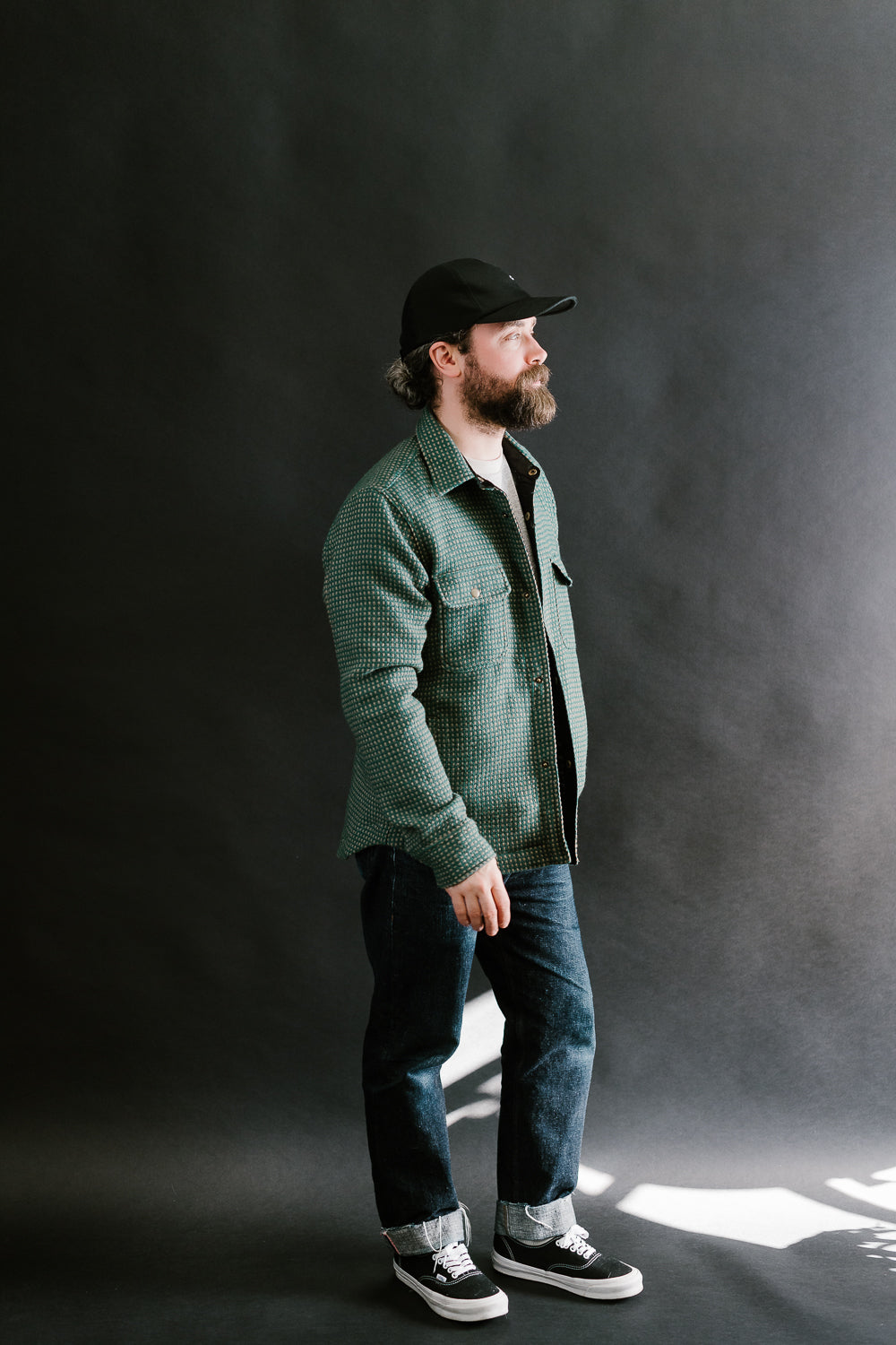 Field Shirt Lined Wool Dot - Green