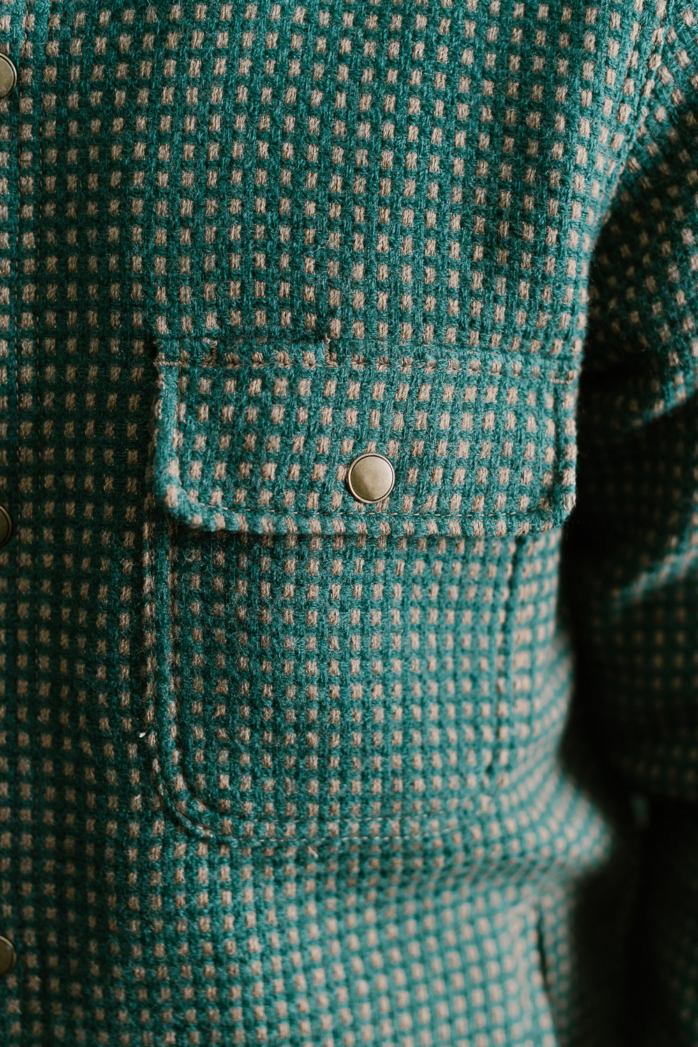 Field Shirt Lined Wool Dot - Green