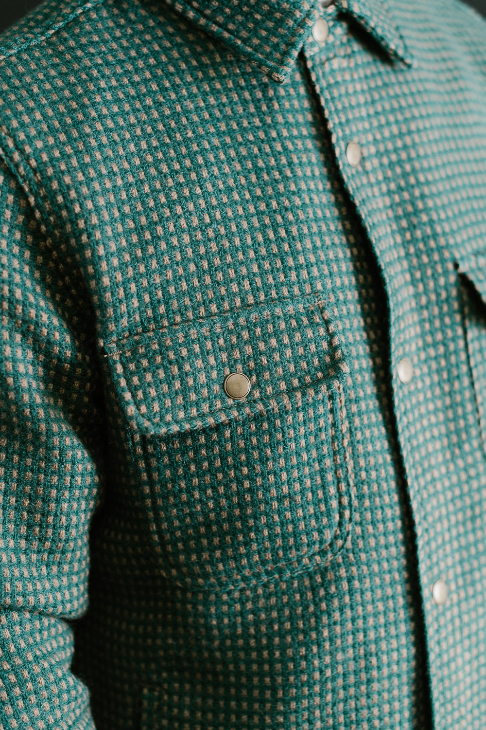 Field Shirt Lined Wool Dot - Green